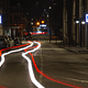 Smart pedestrian crosswalk by night