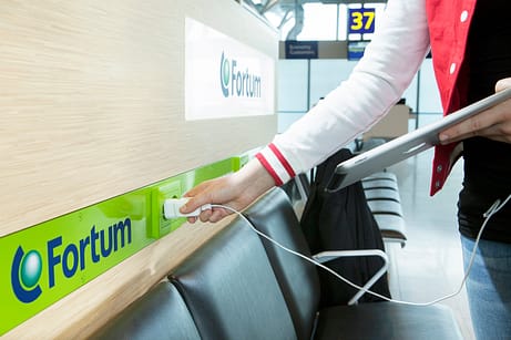 Charging at Helsinki airport. Photo: Fortum