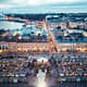 Helsinki Christmas market aerial view